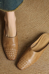 Brunelle - Woven Leather Flats
