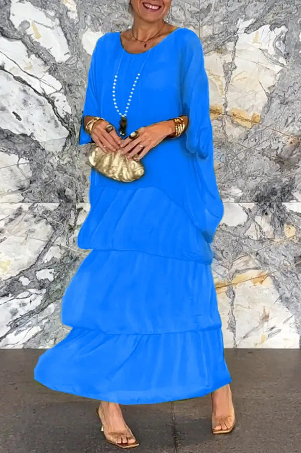 Nora Layered Dress - Blue