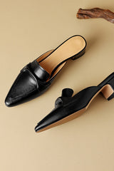 Cavelle - Leather Mule Pumps