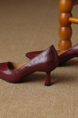 Veloura - Pointed Leather Pumps