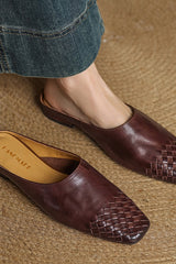 Brunelle - Woven Leather Flats