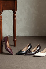 Veloura - Pointed Leather Pumps