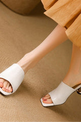 Elarisse - Sculpted Heel Mules
