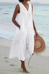 Coralie – Pure Cotton Coastal Maxi Dress
