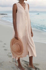 Coralie – Pure Cotton Coastal Maxi Dress