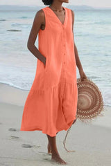 Coralie – Pure Cotton Coastal Maxi Dress