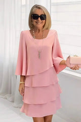 Celinara - Elegant Layered Chiffon Dress