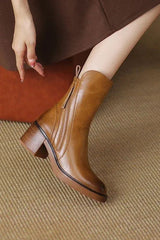 Streamlined Ankle - Leather Boots