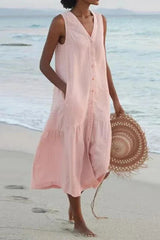 Coralie – Pure Cotton Coastal Maxi Dress