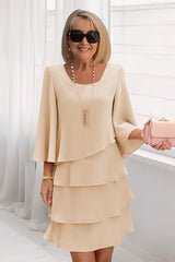 Celinara - Elegant Layered Chiffon Dress