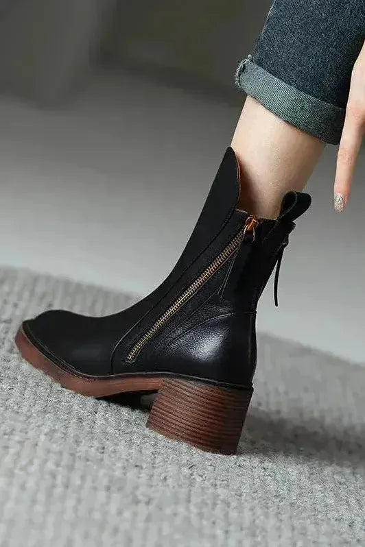 Streamlined Ankle - Leather Boots