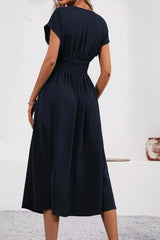 Elowen – Timeless Waist-Tie Midi Dress