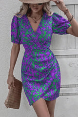 Virella – Bold Wrap Mini Dress