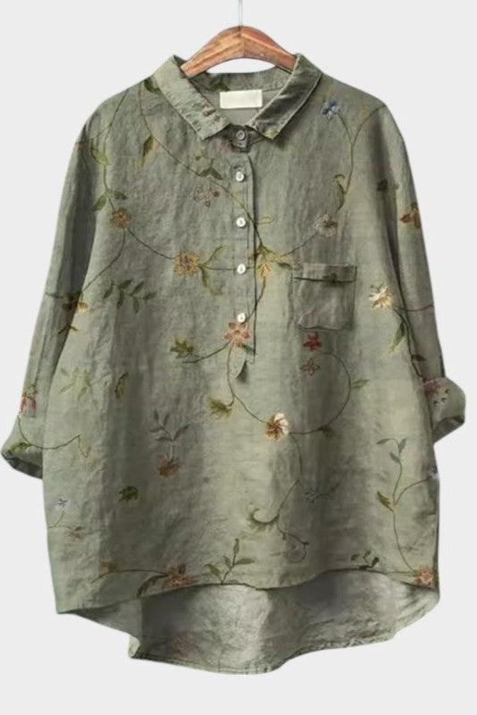 Sia - Vintage Floral Blouse