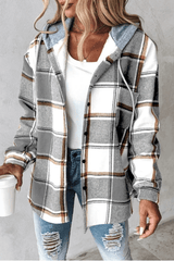 Lorenza - Checkered Hooded Jacket