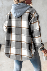 Lorenza - Checkered Hooded Jacket