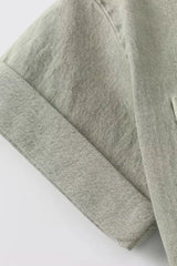 Light Green - Denim Overall Shorts