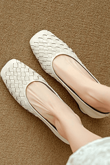 Velmira - Woven Leather Pumps