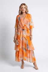 Aquarelle - Watercolour Layered Maxi Dress