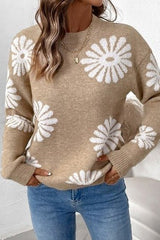 Maribel – Cosy Floral Knit Sweater