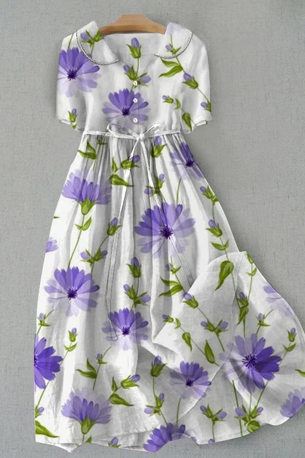 Violet – Bloom Waist Tie Dress