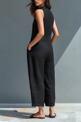 Norelle – Sleeveless Cotton Jumpsuit