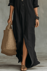 Selora - Flowing Button Maxi Dress