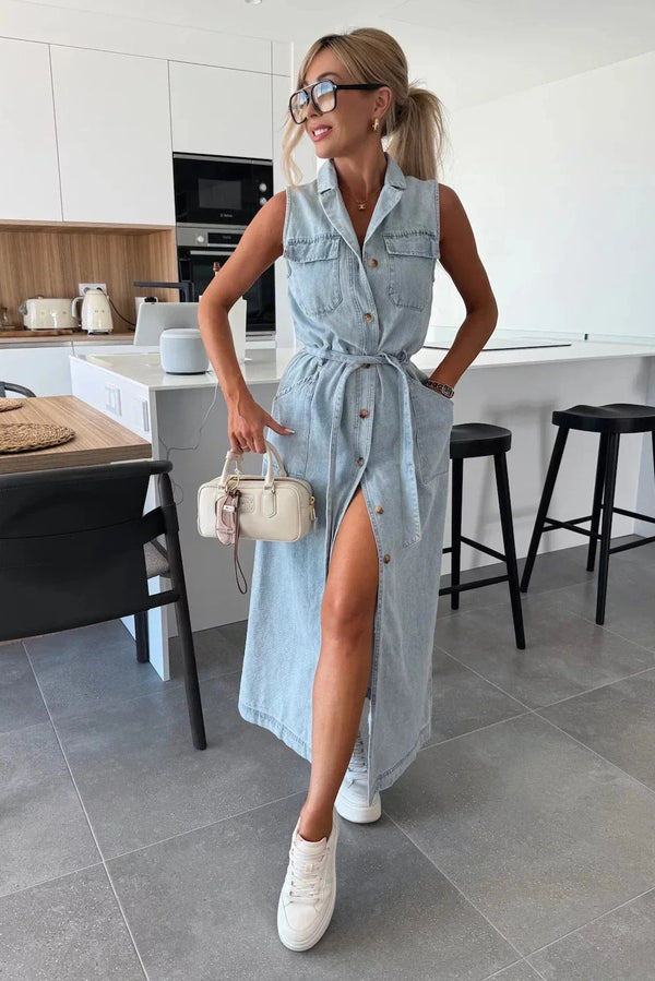 Isabelle - Maxi Denim Dress