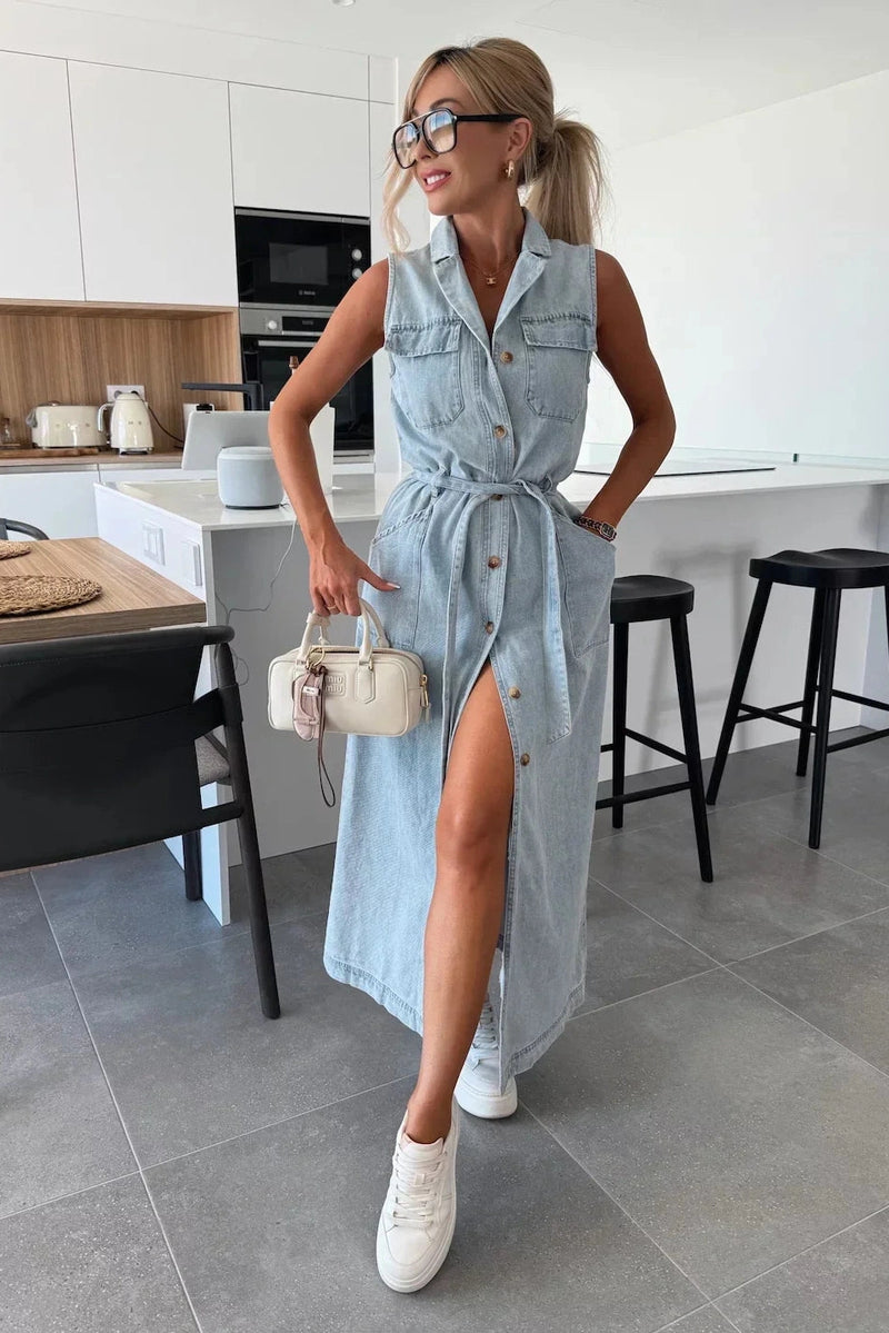 Isabelle - Maxi Denim Dress