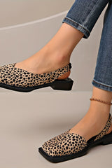 Aurelia – Leopard Print Square-Toe Flats