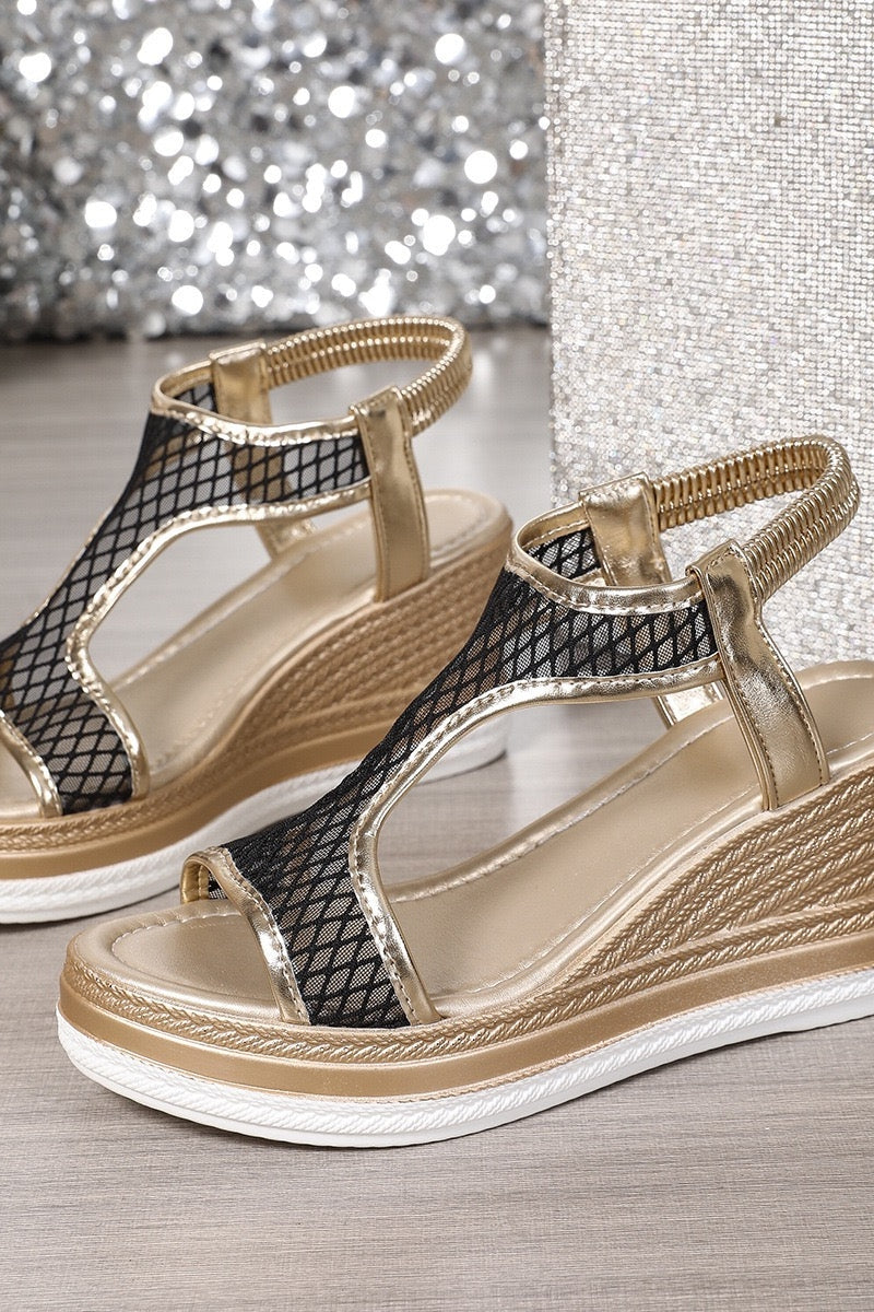 Sienna – Sparkle Wedge Sandal
