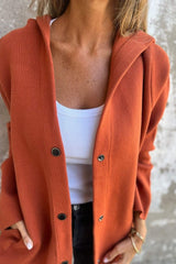 Mich - Buttoned Hooded Jacket