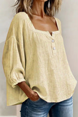 Liora – Effortless Linen Button Blouse