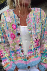 Sanne - Colorful Floral Cardigan