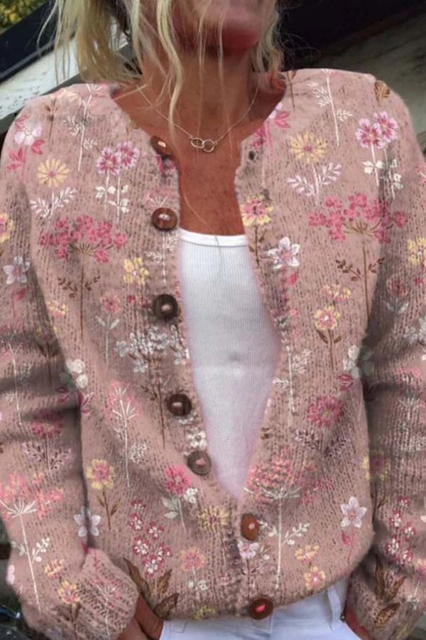 Sanne - Colorful Floral Cardigan
