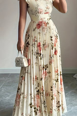 Florentia – Pleated Floral Maxi Dress