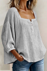 Liora – Effortless Linen Button Blouse