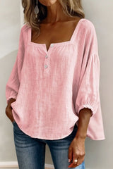 Liora – Effortless Linen Button Blouse