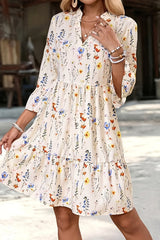 Celeste | Floral Tiered Midi Dress