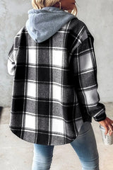 Lorenza - Checkered Hooded Jacket