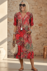 Elira – Vibrant Printed Midi Dress