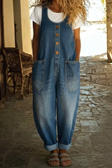 Delyra – Casual Denim Style Jumpsuit