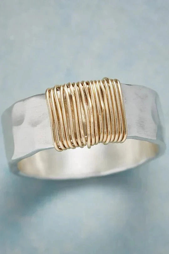 Golden Boho Threads Ring