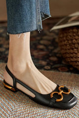 Marina - Chain Detail Slingback Flats