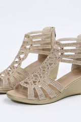 Elowira – Elegant Crystal Wedge Sandals