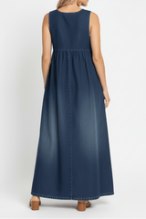 Elara - Relaxed Denim Maxi Dress