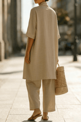 Liora – Relaxed Linen-Style Three-Piece Set