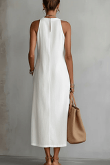 The Seraphina - Halter Lace-Detail Midi Dress