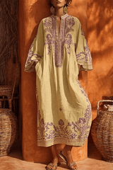Velmira - Embroidered Bohemian Maxi Dress