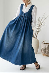 Elara - Relaxed Denim Maxi Dress